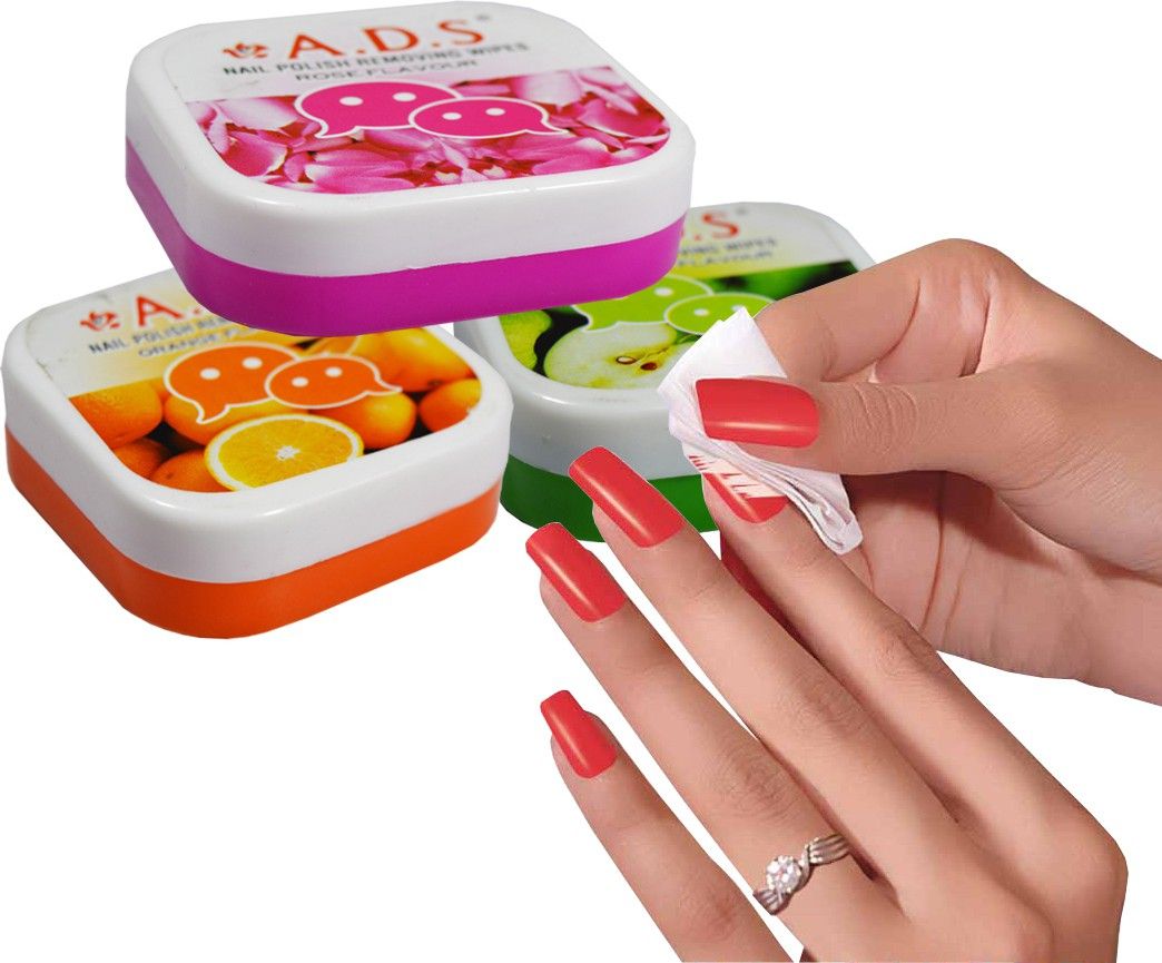 Rose, Green Apple & Orange Nail Polish Removing Wipes