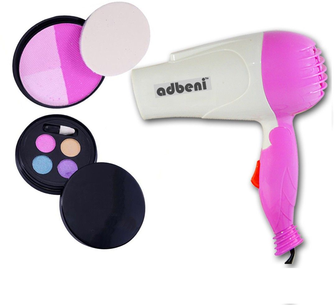 adbeni Eyeshadow with Compact Powder & Nova Hair Dryer Combo Makeup Sets of 2 Personal Care Appliance Combo-image-47