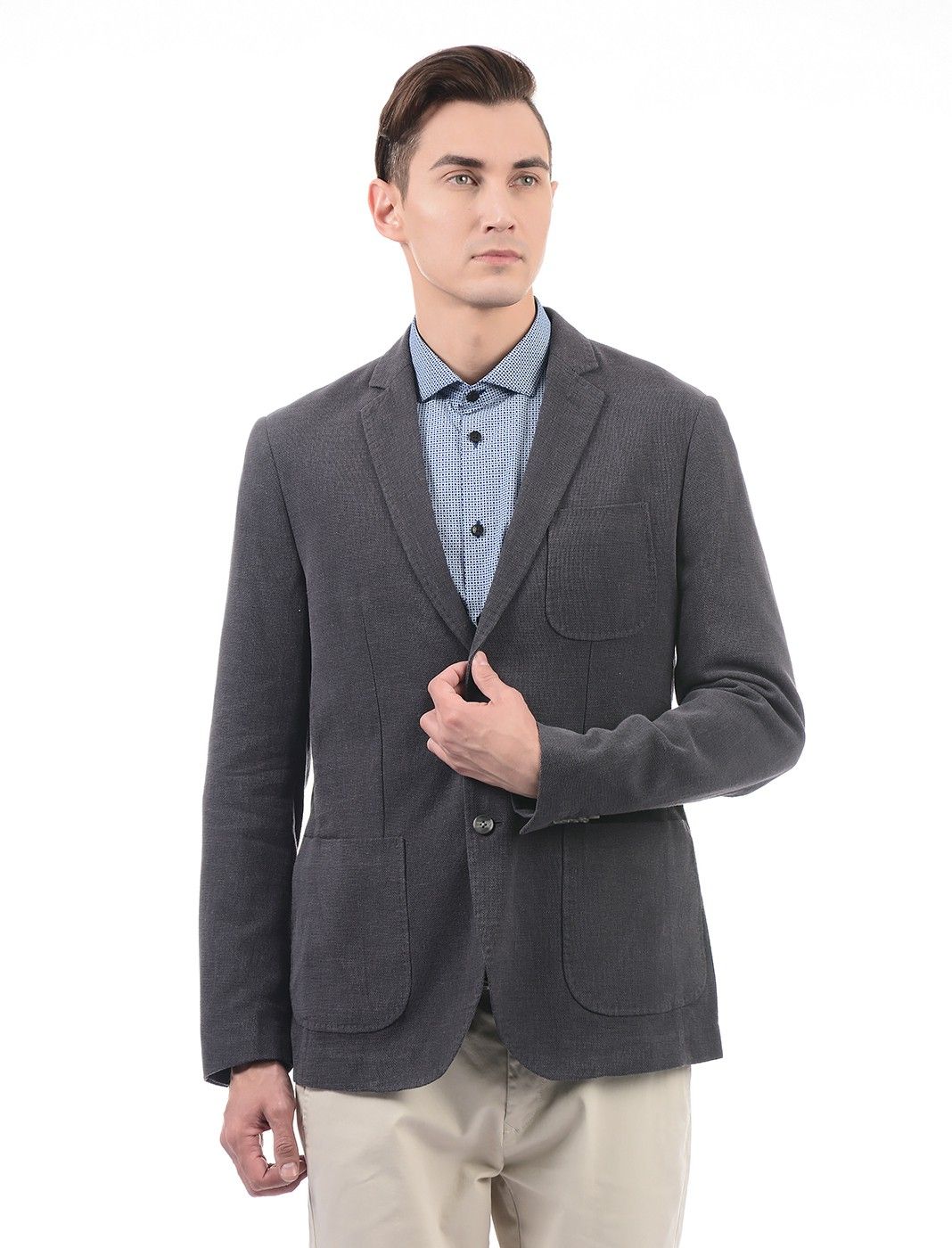 u.s. polo assn. Men Solid Single Breasted Casual Blazer-picture-17
