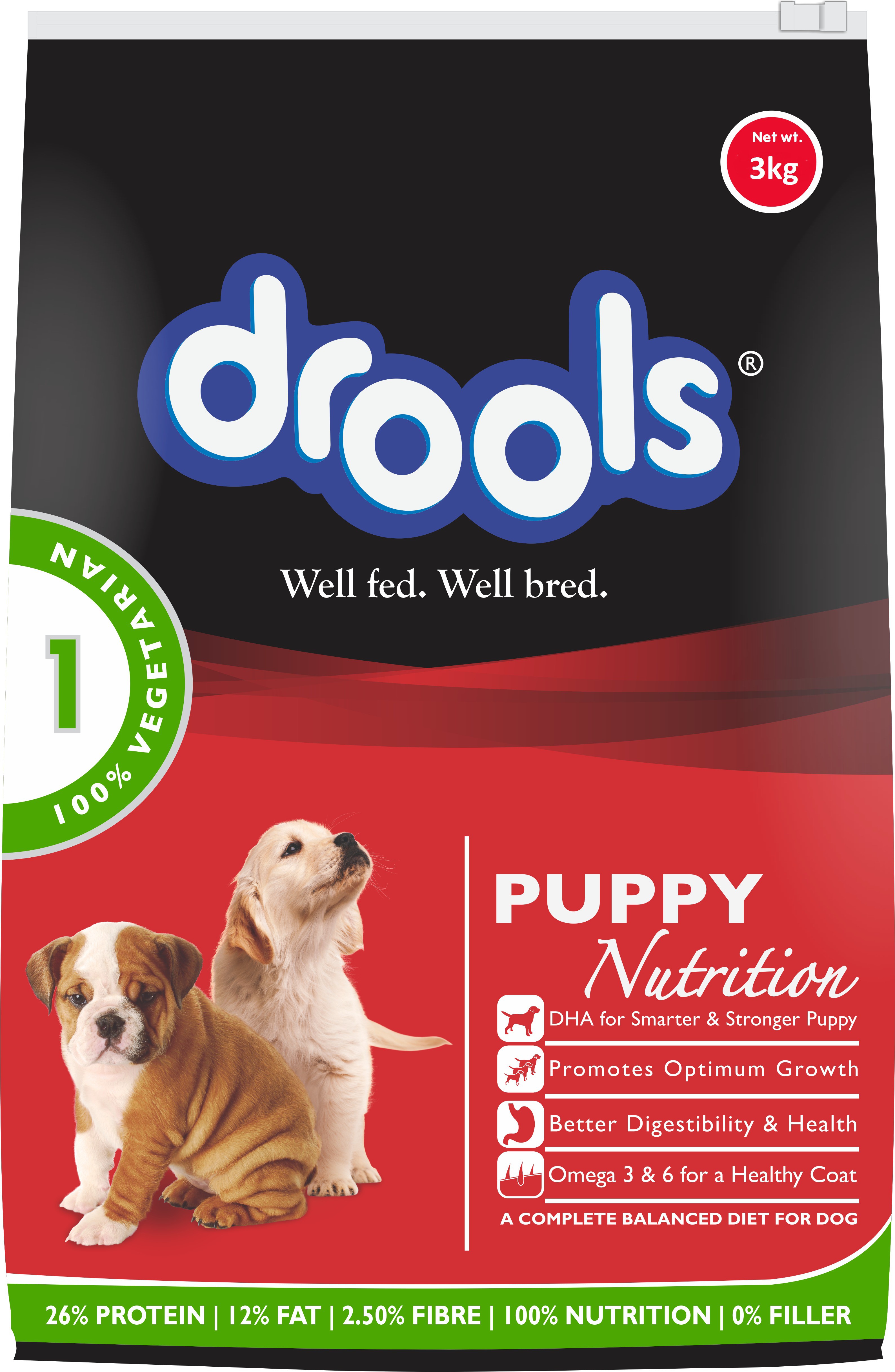 Drools All Life Stages 100% Vegetable Dry Dog Food