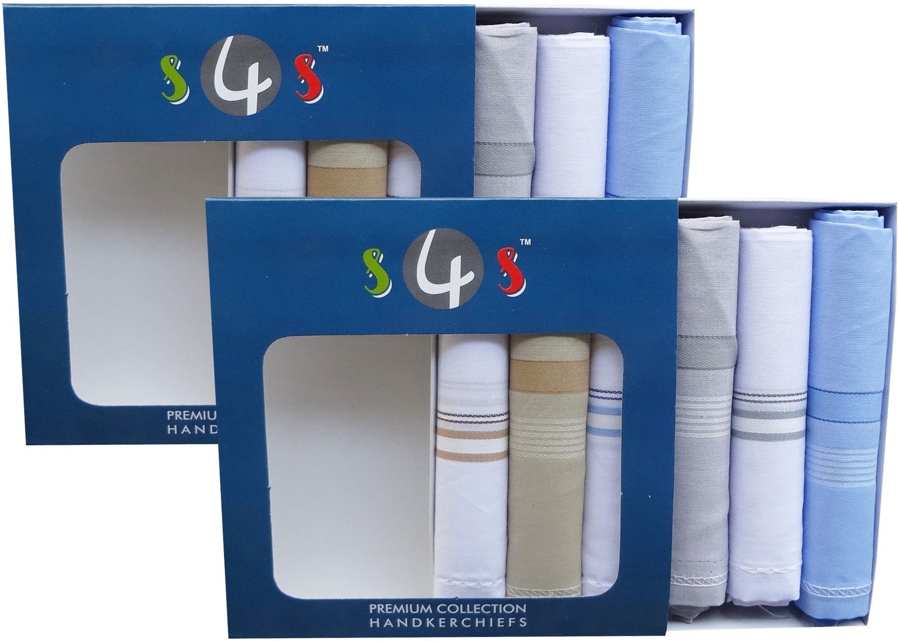 S4S Men's 100% Cotton Premium Collection ["Striped & Multicolor"] Handkerchief-image-48