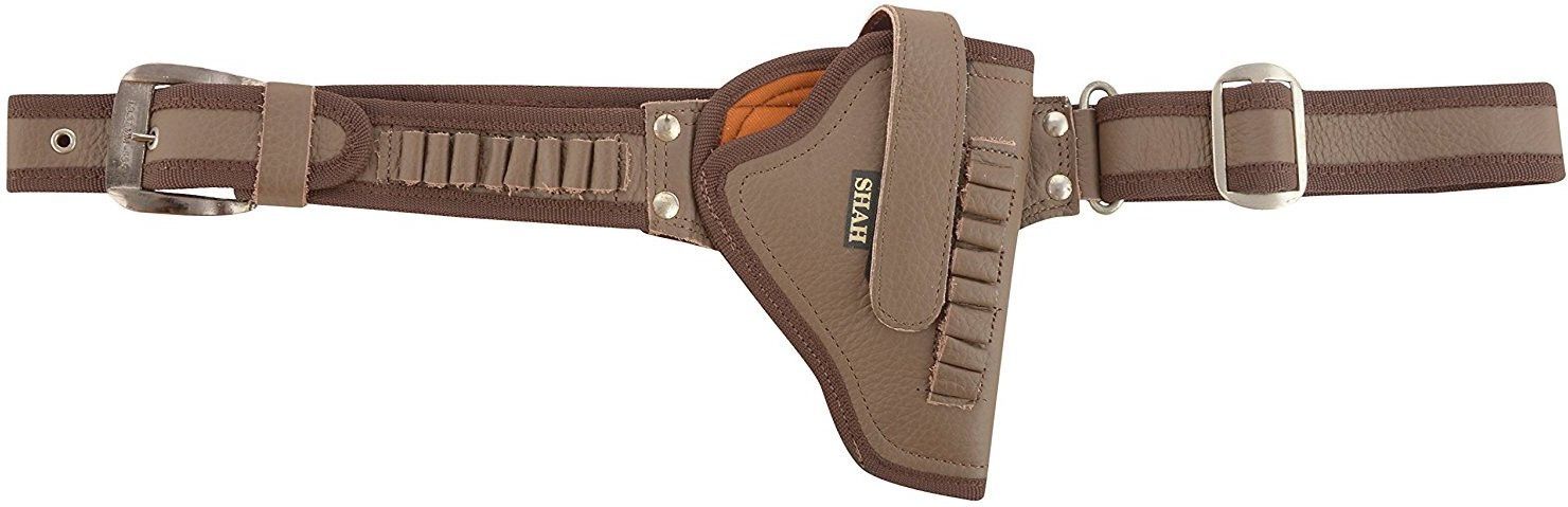 shah Unisex Leather .32 Bore Revolver/Pistol Cover With Belt Racquet Carry Case/Cover Free Size-picture-19