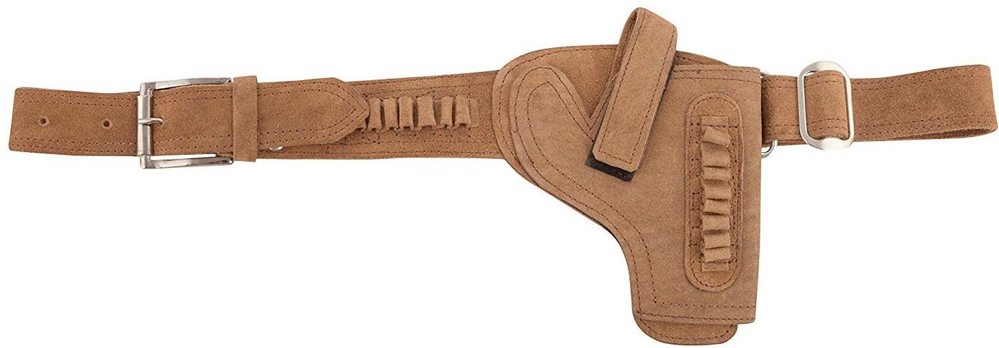 Unisex Leather .32 Bore Revolver/Pistol Cover with belt Racquet Carry Case/Cover Free Size