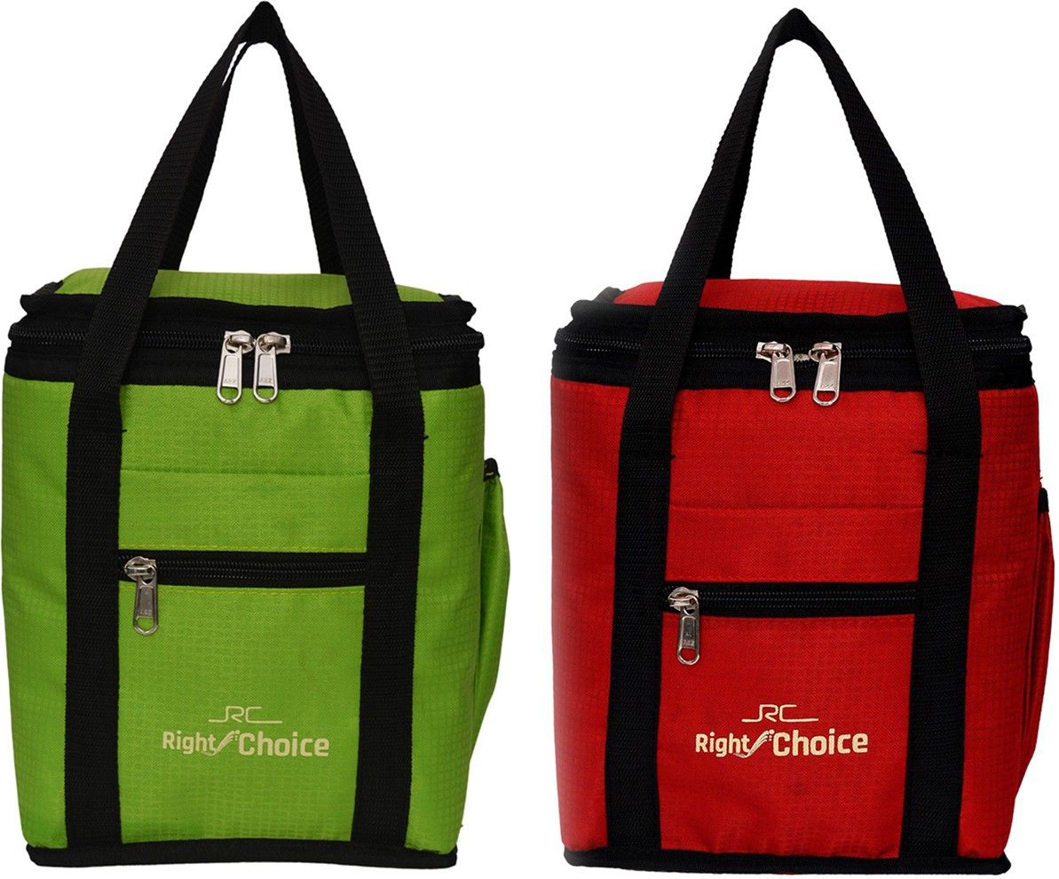 Right Choice Combo Offer Lunch Bags (RED PARED GREEN) Branded Premium Quality Carry on Tote for School Office Picnic Travel Camping Outdoor Pouch Holder Handbag Compact Heat Preservation Waterproof Hygiene Meal Prep Box Bag for Men Women and Kids,Green Red Color (COMBO RED PARED GREEN) Small Travel Bag- midam sized