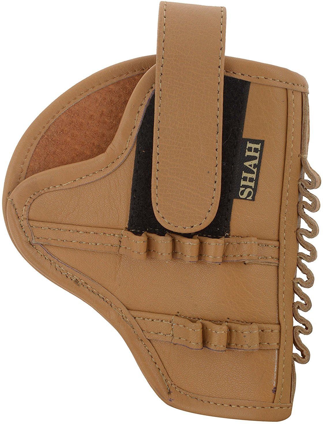 Unisex Leather .32 Bore Revolver Cover (Light Yellow) Racquet Carry Case/Cover Free Size