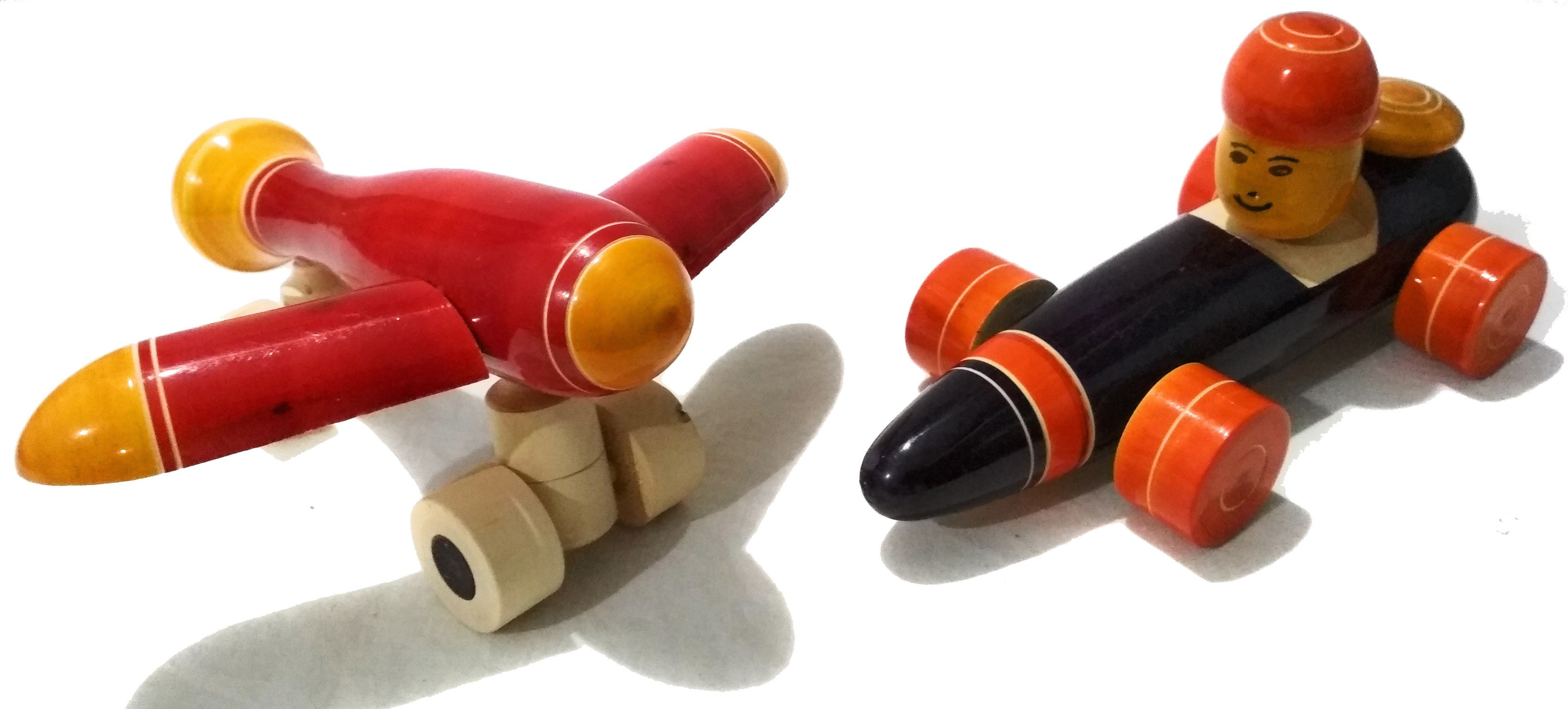 crafts india Handcrafted Wooden Bomber Plane and Race Car Combo-picture-10