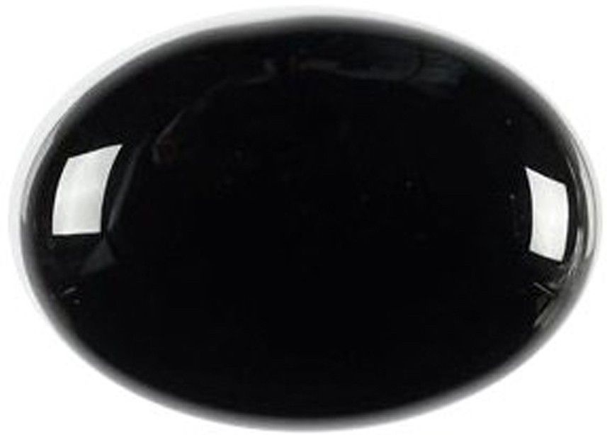JFACTOR Black Cut Natural Chalcedony Gemstone