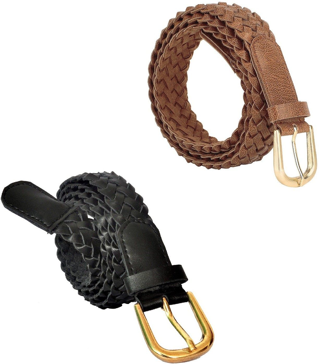 jainsons Women Casual Tan, Black Artificial Leather Belt-picture-11