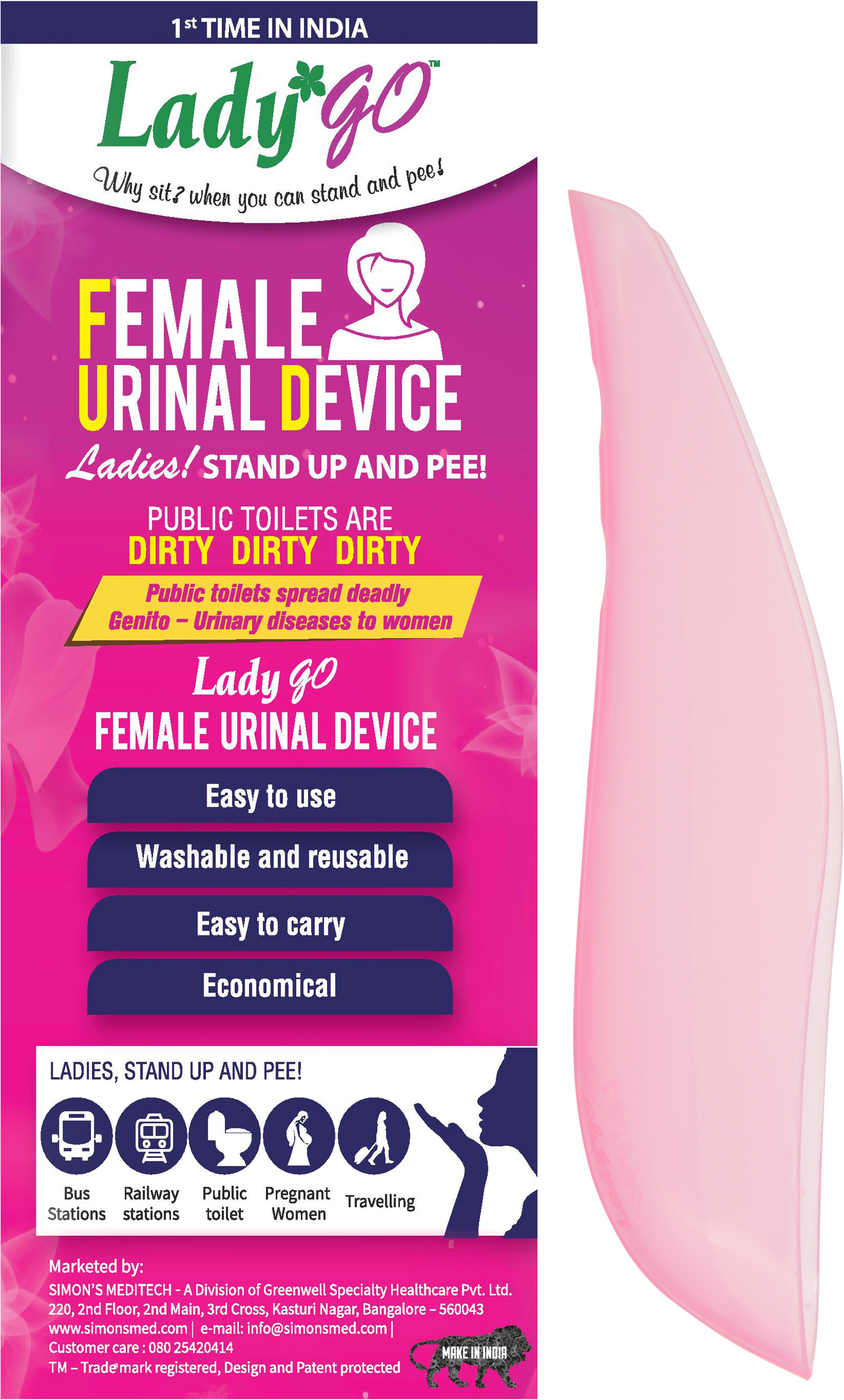 ladygo Stand up and Pee Reusable Female Urination Device-picture-28