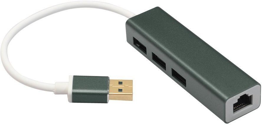 microware USB 3.0 to RJ45 Lan Card Gigabit Ethernet Network USB Adapter+3 Port Hub 2205 USB Hub-image-30