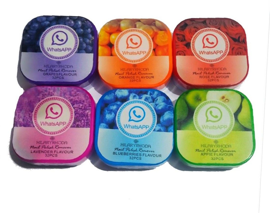 senecio Whatsapp HR Nail Polish Remover Pads Wet Wipes-picture-28