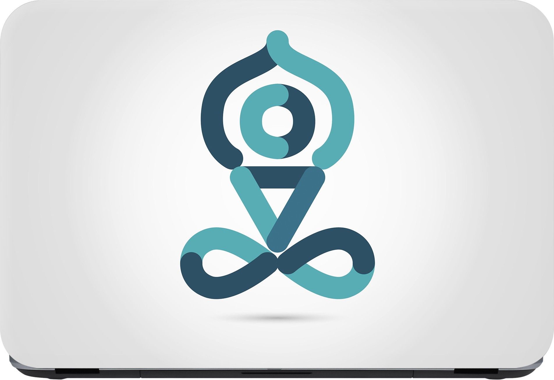 Flipkart SmartBuy yoga symbol Premium LG Vinyl (matte) Reusable Laptop Skin Compatible for 15.6 inch-image-3