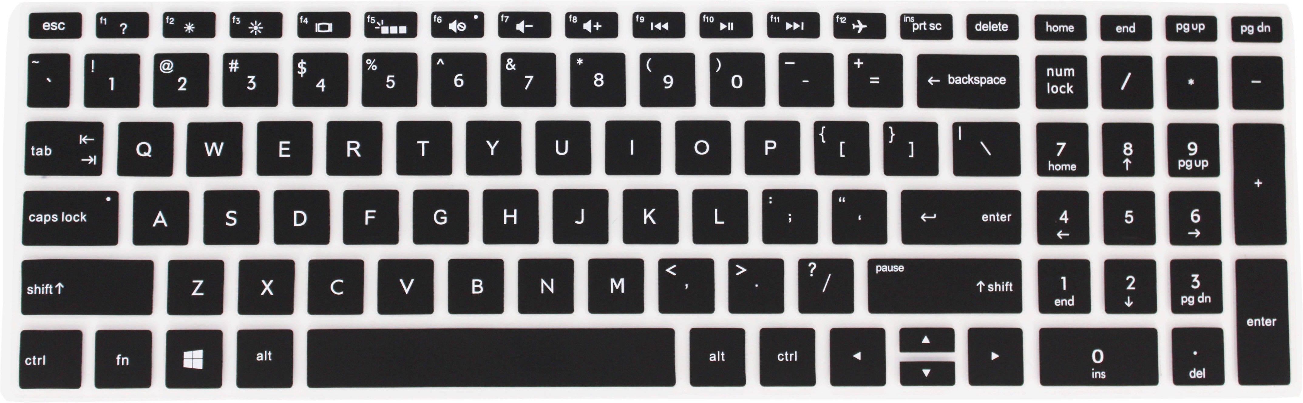 Saco Keyboard Protector Cover Skin Fit for Notebook - 15-bs101ne Laptop Keyboard Skin-image-30