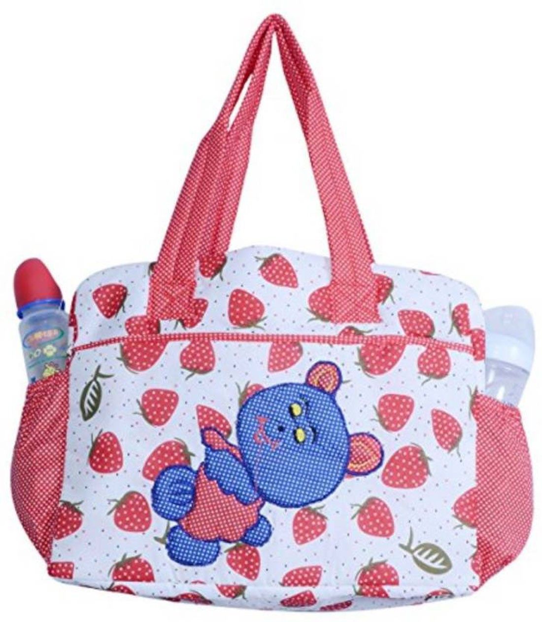 New Born Baby Multi purpose Mother Bag With Holder Dipper Changing Multi Compartment For Baby Care And Maternity Handbag Messenger Bag Diaper Nappy Mama Shoulder Bag Diaper Bag For Baby Multipurpose Mother Bag Cotton Fabric (Blue) Duck Baby New Mother Bag-image-24