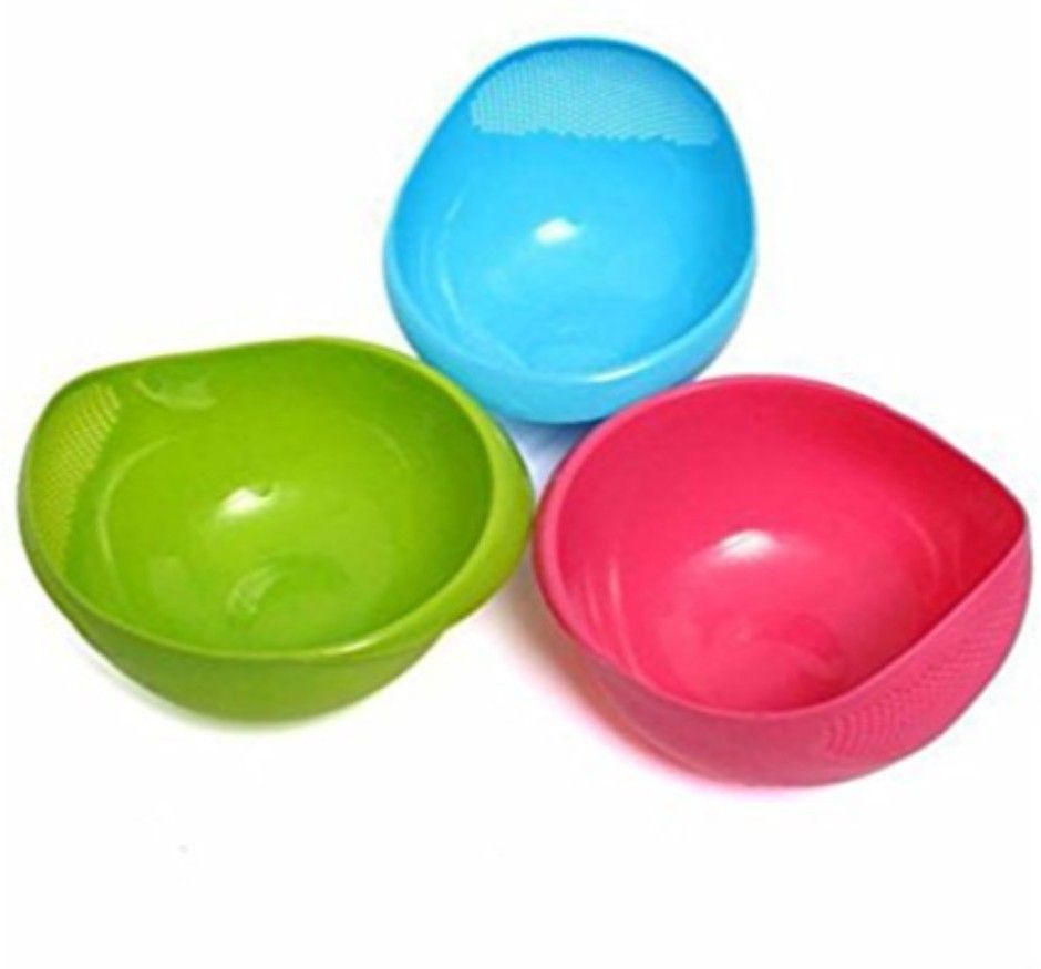 palak Big Size 3 Piece Storage/Washing for Plastic Fruit & Vegetable Basket-picture-2