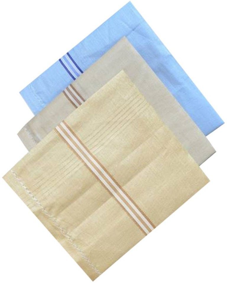 Ishaya Stores Multi Color Raj Handkerchied Pack Of 3 ["Multicolor"] Handkerchief-image-42