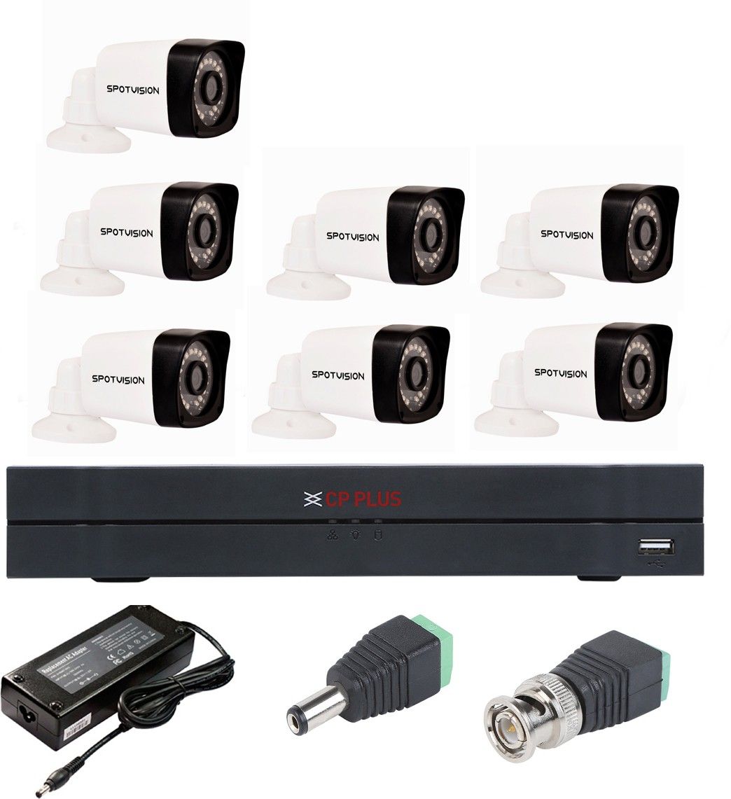 CP PLUS 8 Channal HD DVR 1080p 1Pcs,Bullet Camera 2.4MP HD Night Vision 7Pcs,Bnc & Dc, Security Camera-picture-14