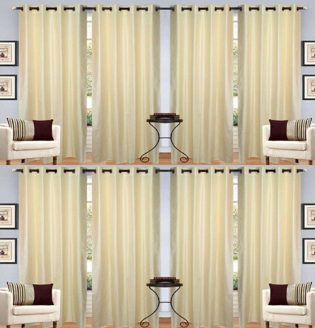 274.32 cm (9 ft) Long Door Polyester Semi Transparent Curtain (Pack Of 8)-image-40