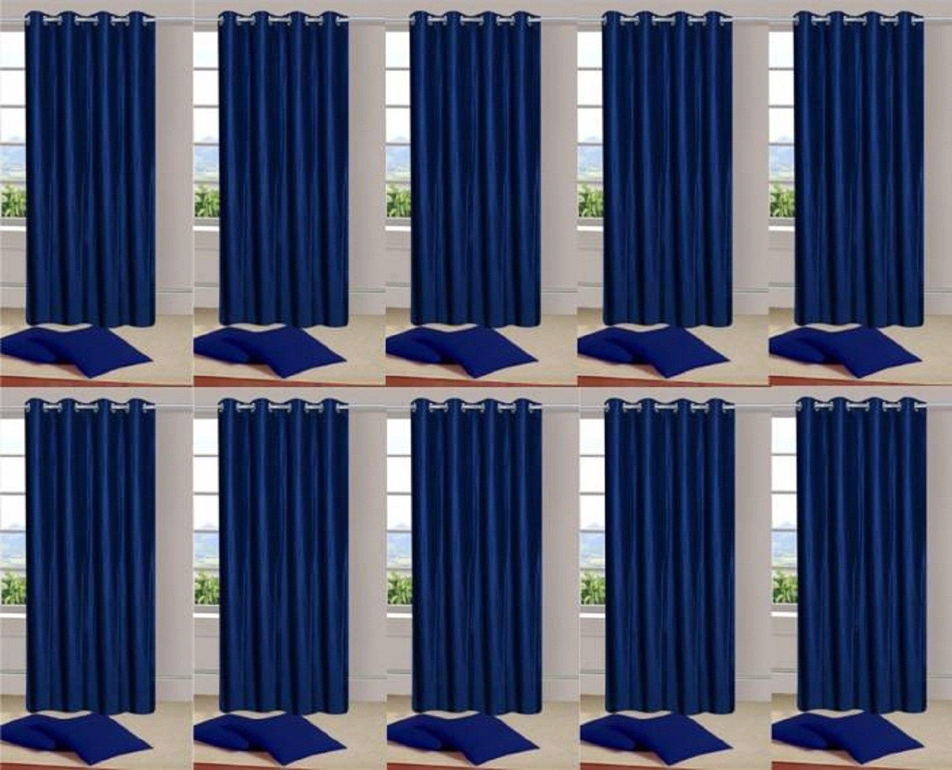 274.32 cm (9 ft) Long Door Polyester Semi Transparent Curtain (Pack Of 10)-image-17
