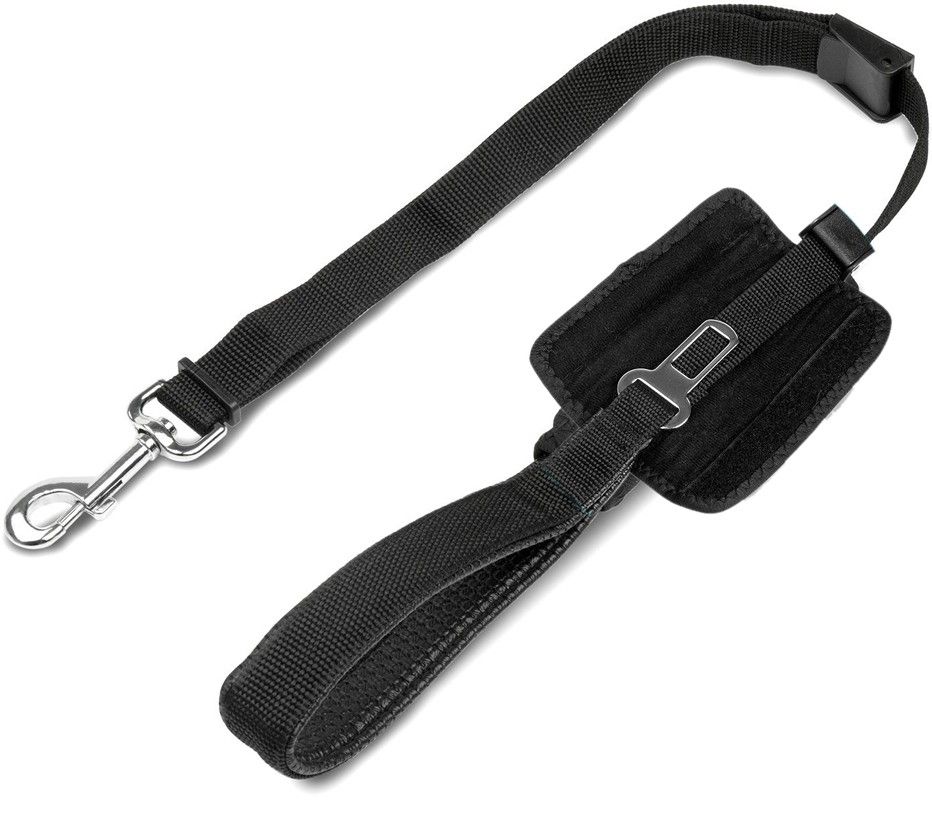 Dog Leash with Seat Belt Buckle (Black) Pet Seat Belt-image-48