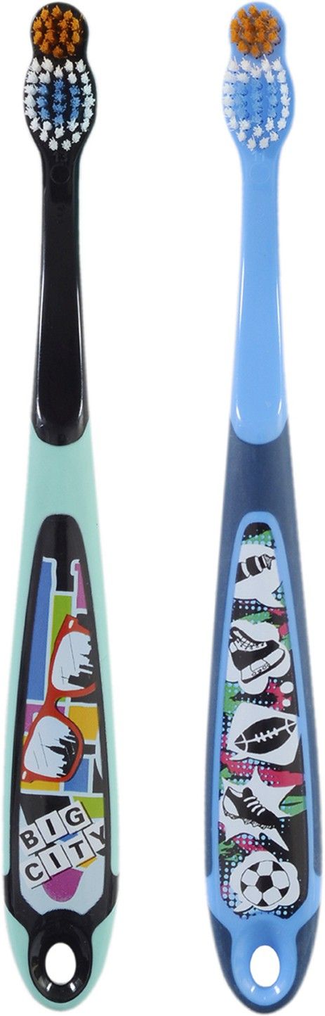 Step 6-9 years Bristles Latest Design BPA Free Imported Brush gentle to Teeth & Gems. Made in Malaysia (Random Color) Pack Of 2 Soft Toothbrush-image-11