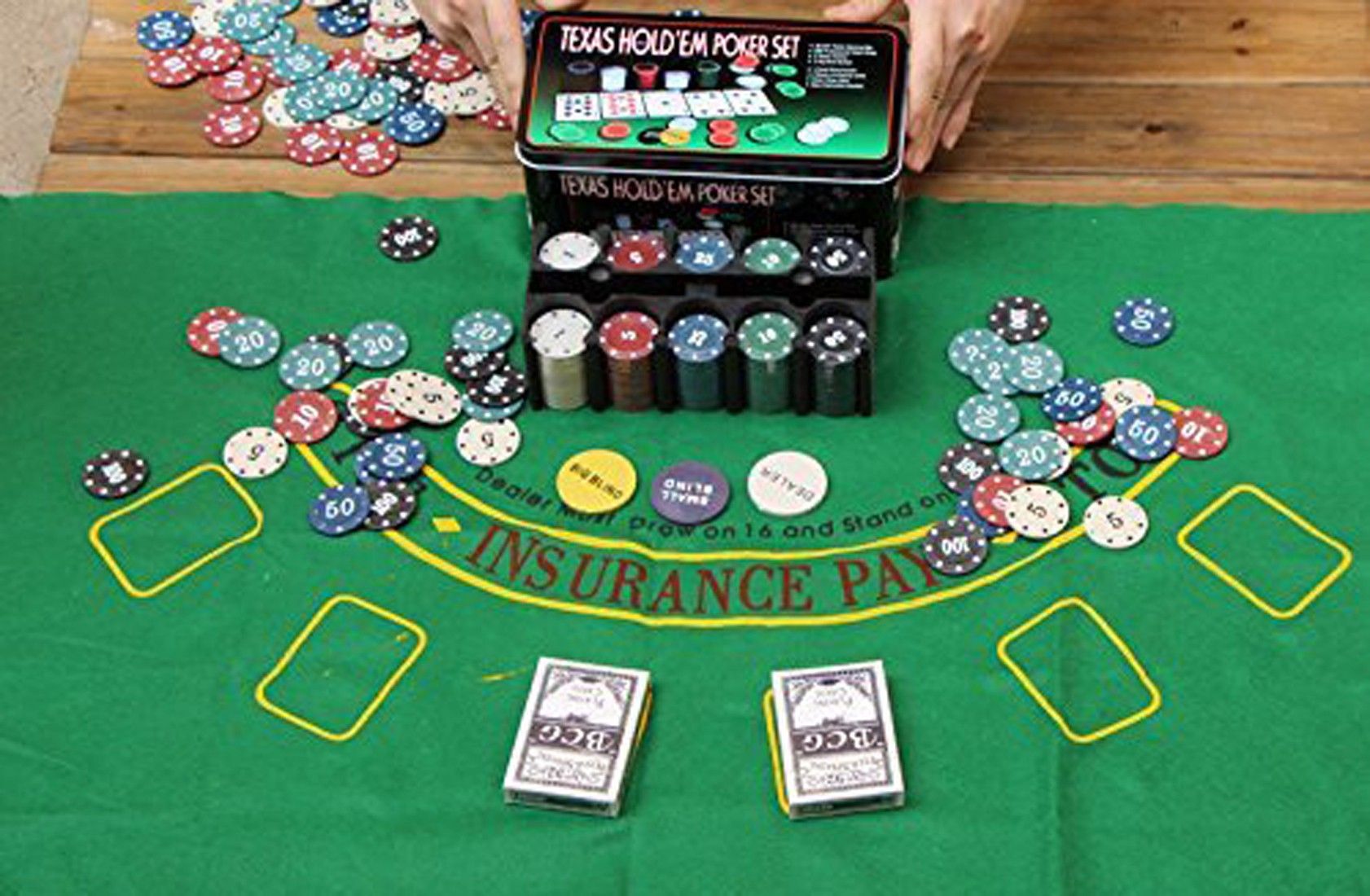 house of quirk Texas Hold'Em Poker Set Casino Game - 200 Poker Chip-picture-20