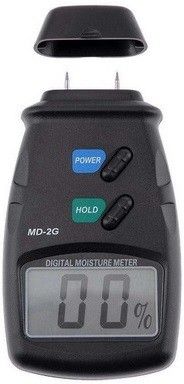 MD-2G WO Wood Moisture Meter (Measuring Range 5 to 40 Percentage)with LCD Display + Carry Bag to Measure the Percentage of Water Content in Wood, Fibrous Objects, Firewood, Tobacco, Paper, Medicinal Materials, Timber, Sheetrock, Carpets, Cotton, ..ETC Pin-Type Digital Moisture Measurer