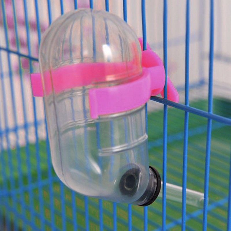 Leak Proof Water Feeder for Hamster / Dwarf / Gerbil / Mice / Guinea Pig / Ferret / Rabbit Round Plastic Pet Bottle