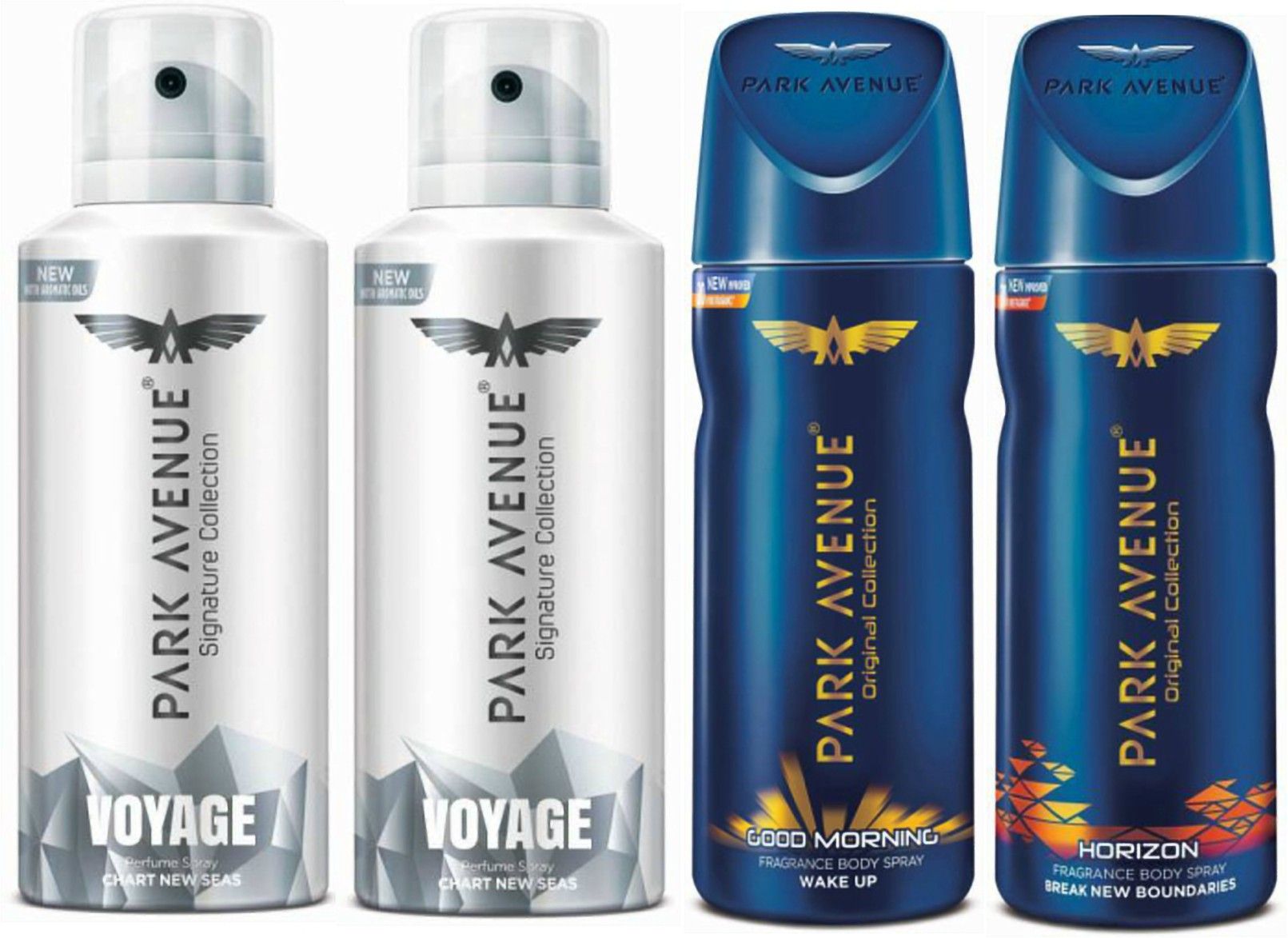 park avenue Two Voyage Signature, One Good Morning, One Horizon Deodorant Combo for Men(Pack of 4) Deodorant Spray - For Men-picture-17