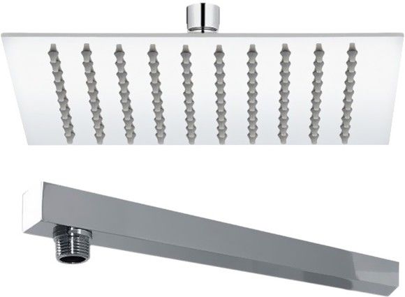 LOGGER 4 inches Ultra Slim Shower Head with 9 inch arm-image-3