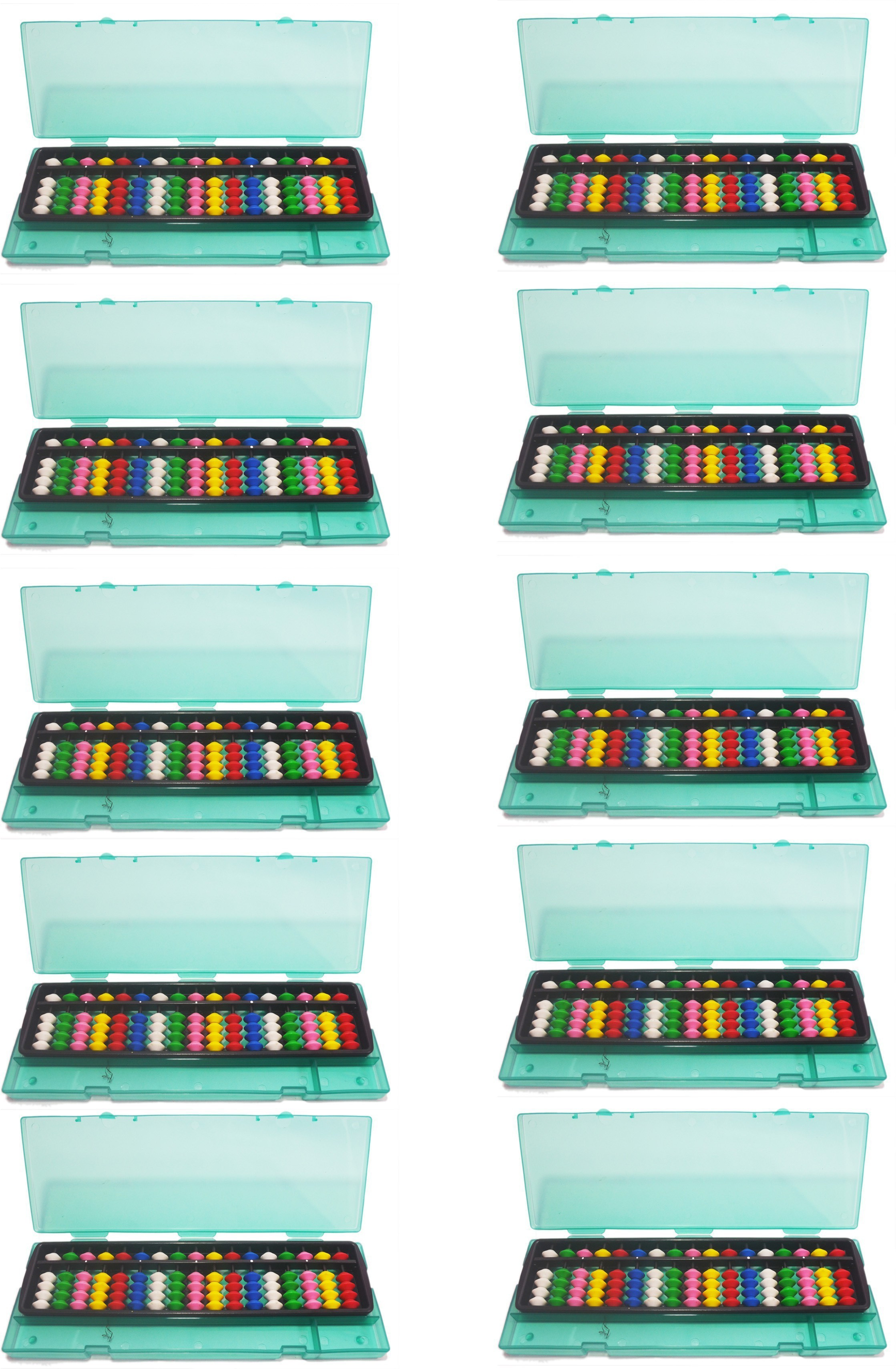 djuize 17 Rod Multicolor Abacus & Box Set Of 10 image 1