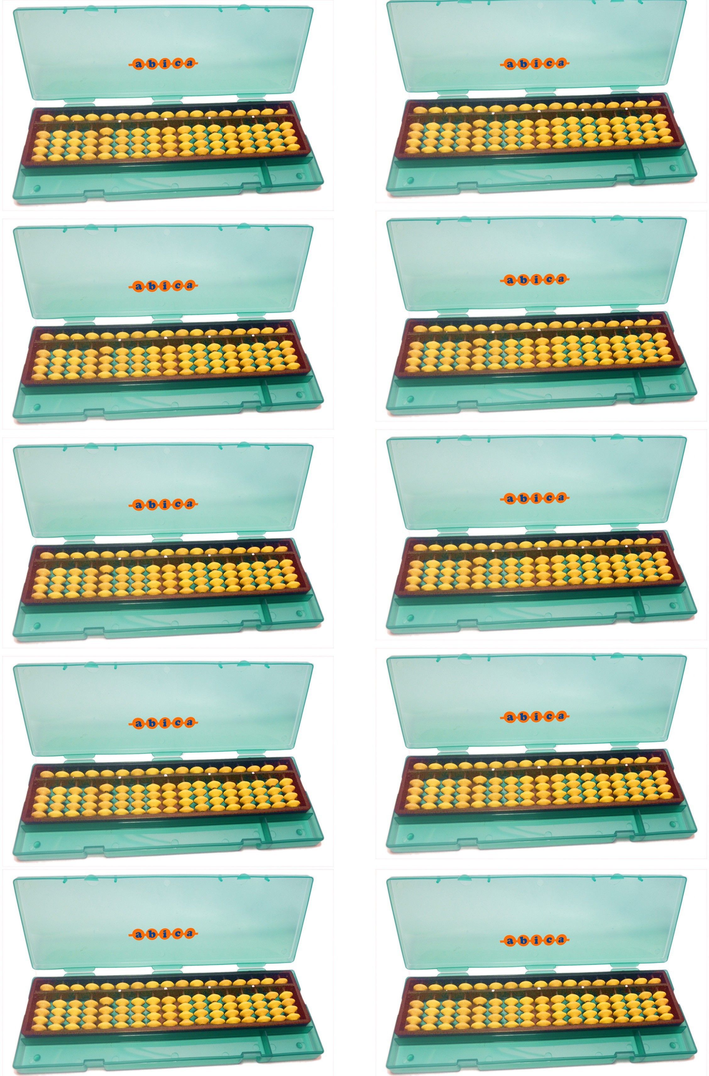 abica Abacus math learning kit for kids Yellow 17 rod with box ( Pack of 10 )-picture-11