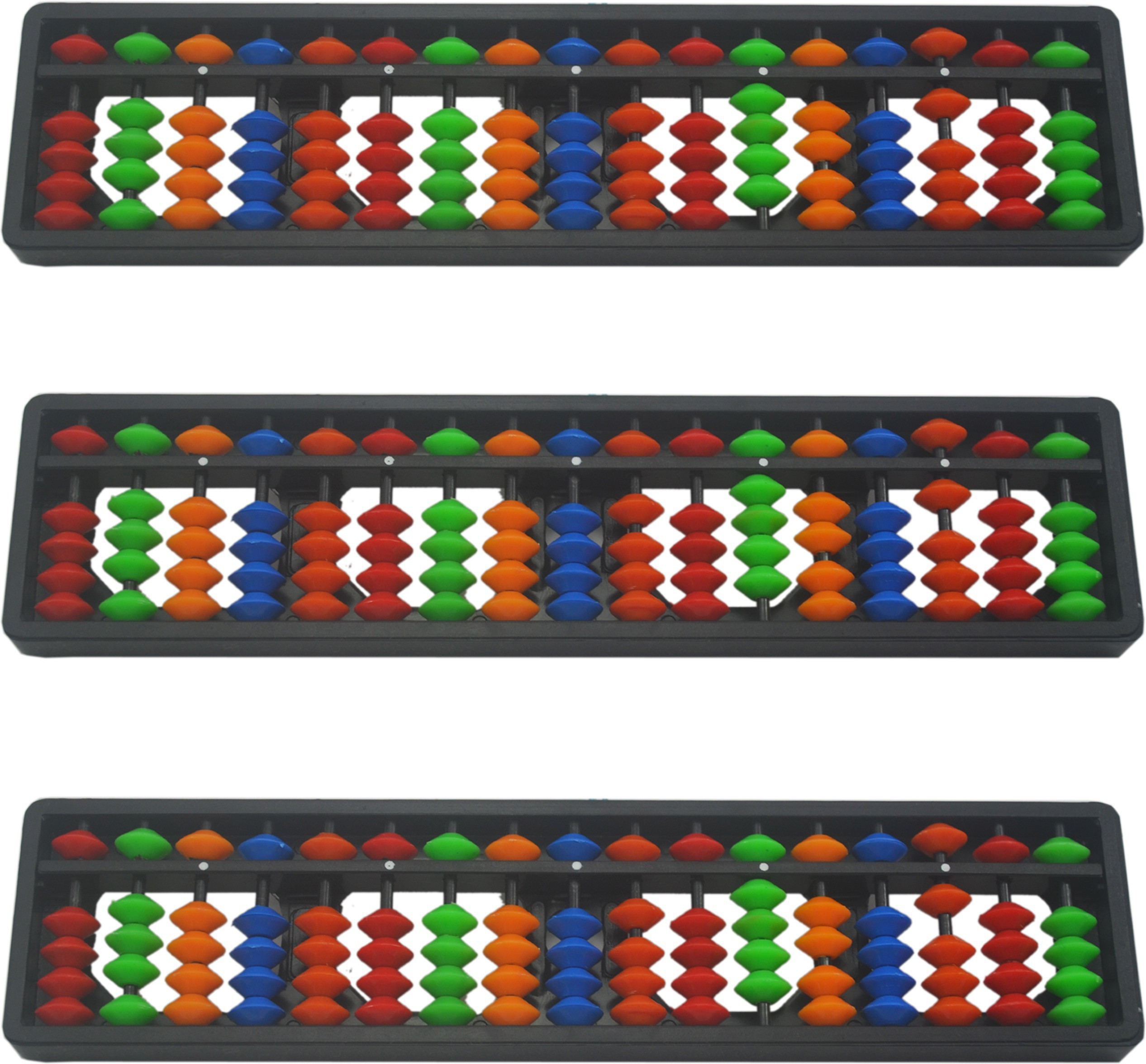 djuize 17 Rod Multicolor Abacus Type-2 Set of 3 image 1