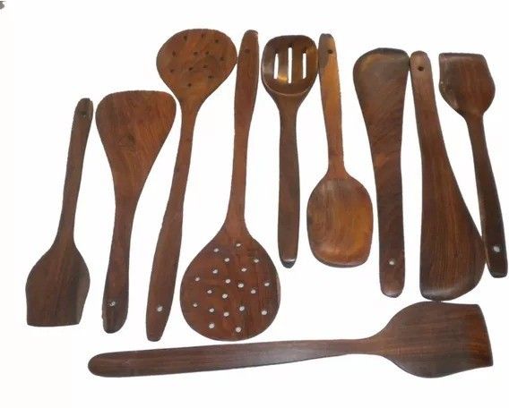 onlineshoppee Sheesham wood Spoons Wooden Cutlery Set-picture-7