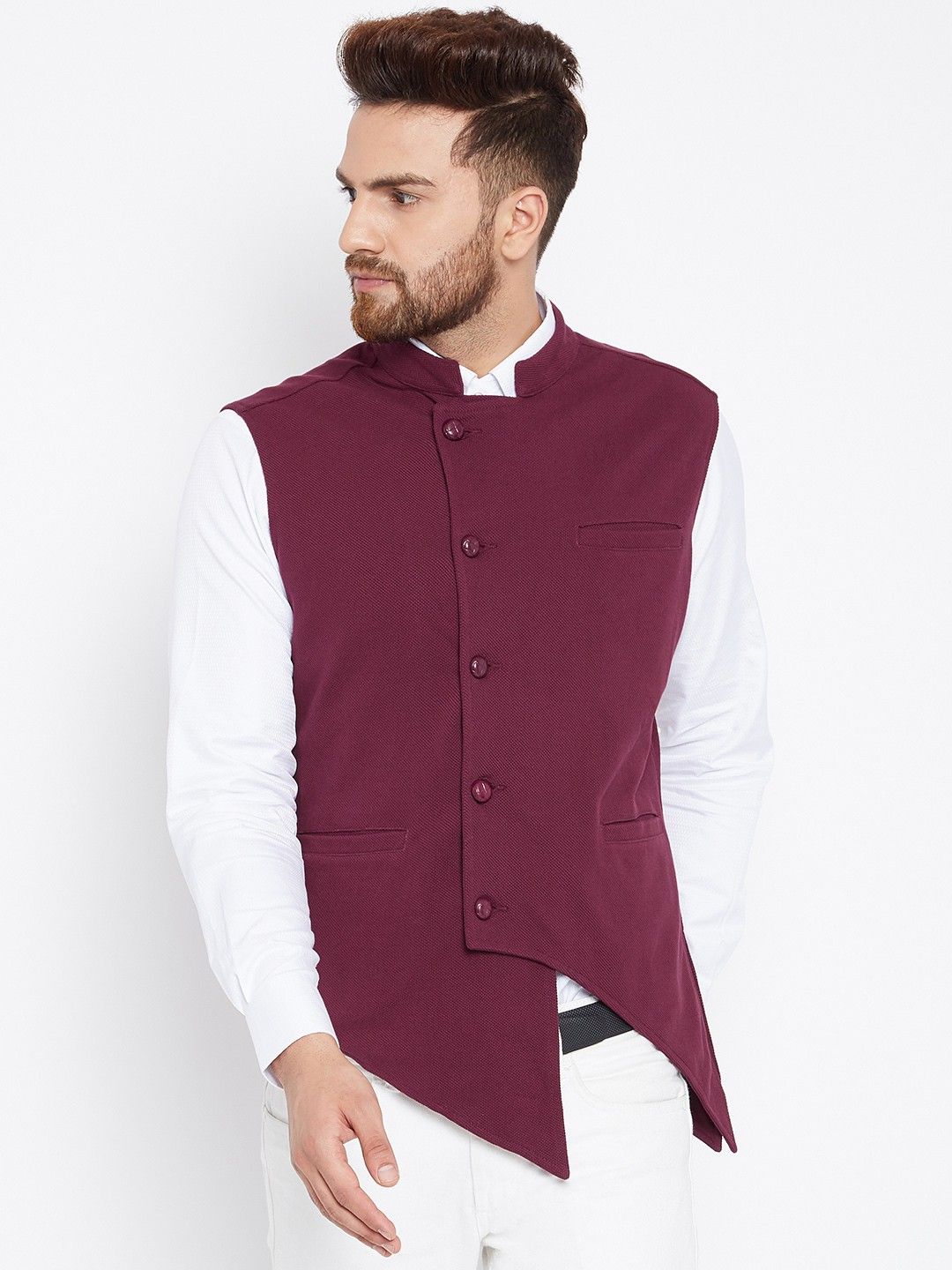 hypernation Solid Men Waistcoat-picture-27