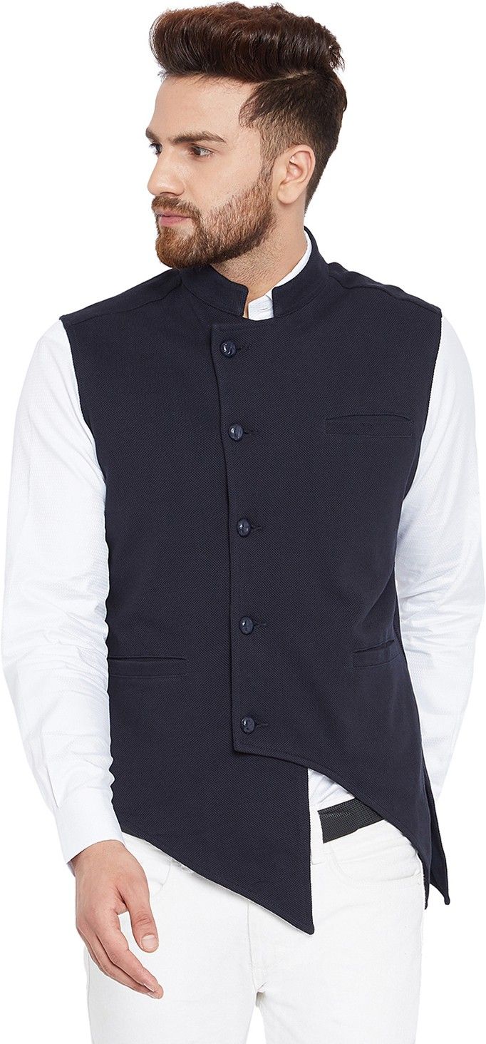 hypernation Solid Men Waistcoat-picture-28