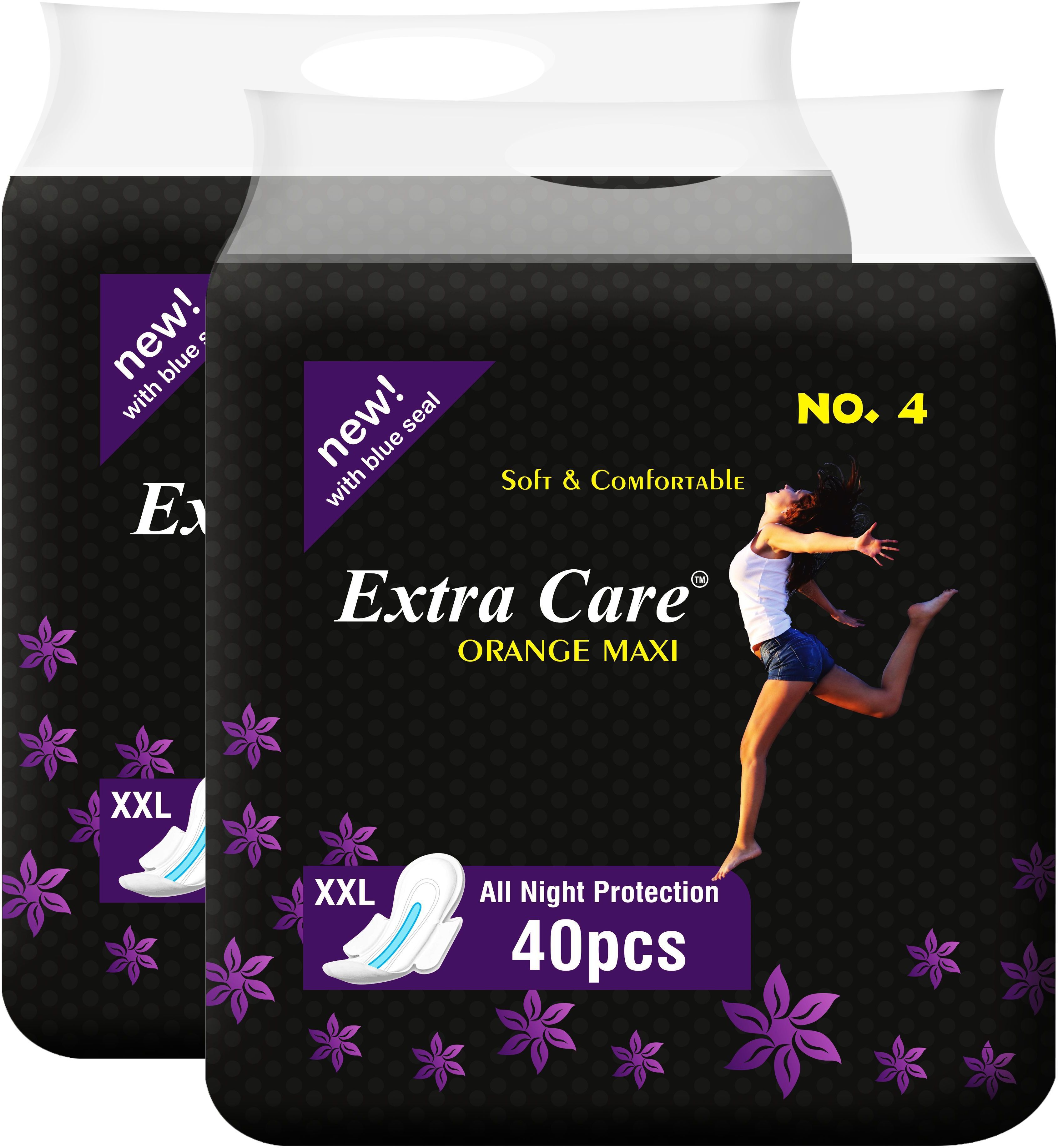 Orange Maxi xxl Pack of 2 Sanitary Pad-image-1