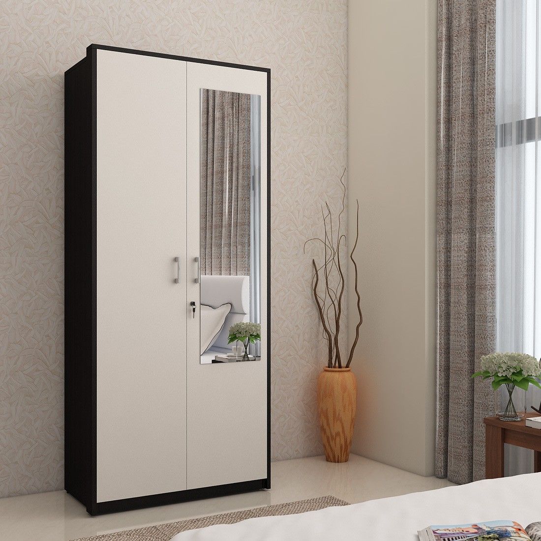 spacewood Dew Engineered Wood 2 Door Wardrobe-picture-41