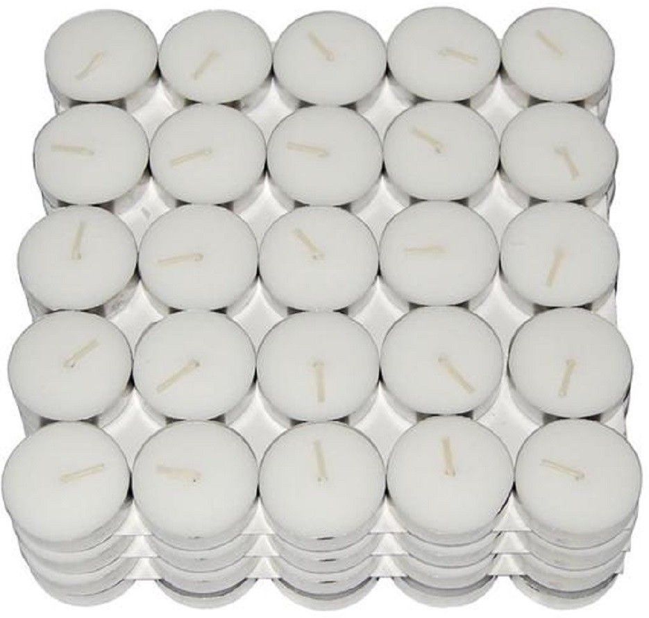 Smokeless Tea Light Candle(Pack of 100 Pcs ) (Paraffin Wax )for Wedding,Festival,Party Candle