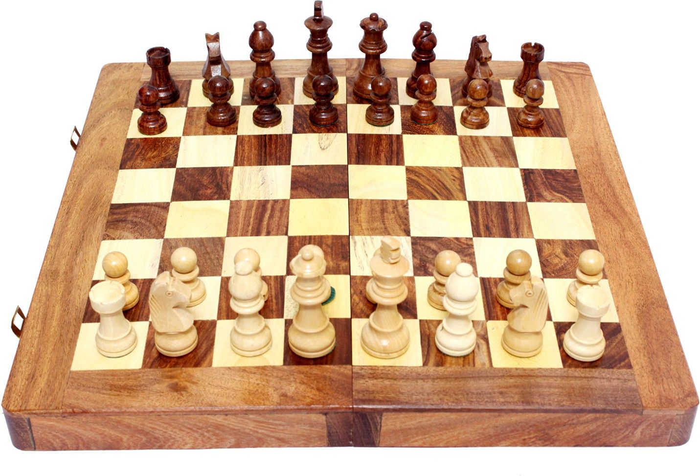 Wooden Board 12" Folding With 2.25" Coins 30.48 cm Chess Board