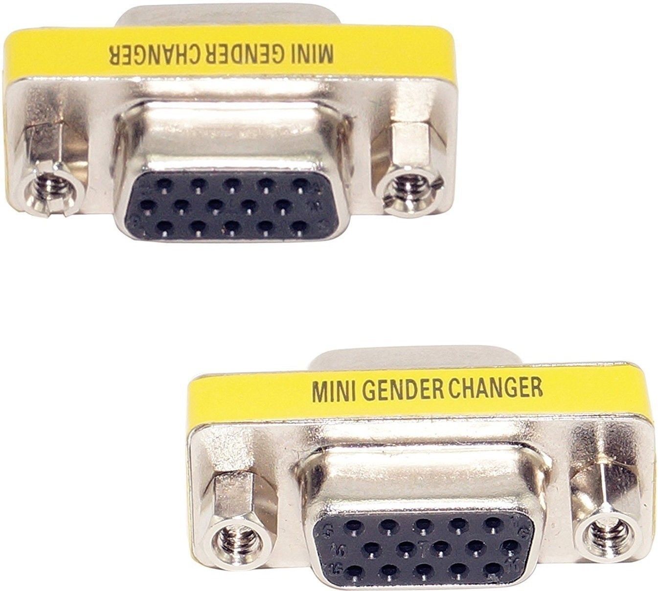 LipiWorld VGA Female(15 Pin) to Female(15Pin) Mini Gender USB Adapter