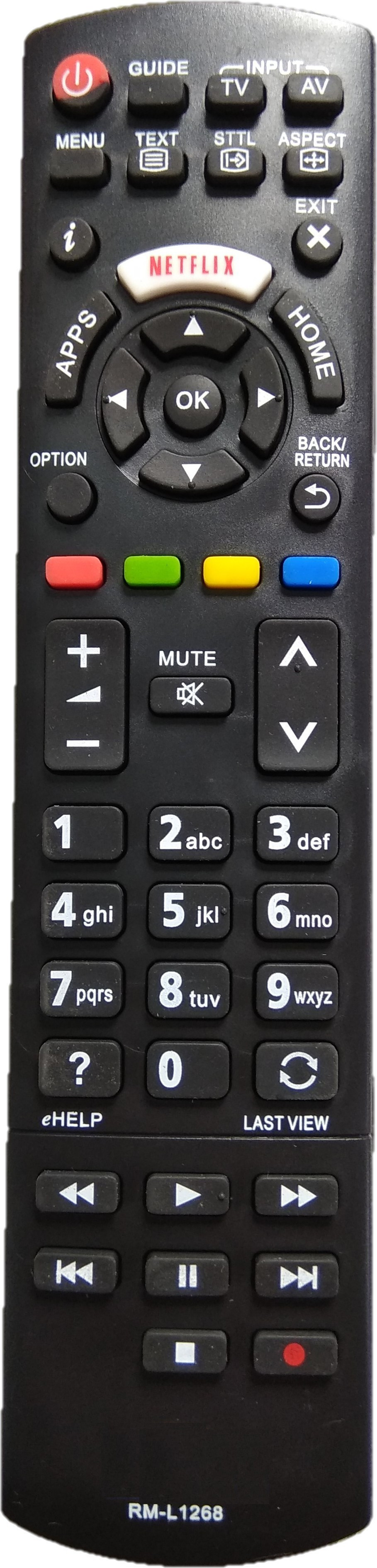 LipiWorld RM-L1268 Netflix Remote Control Compatible for LCD LED TV Panasonic Remote Controller image 1