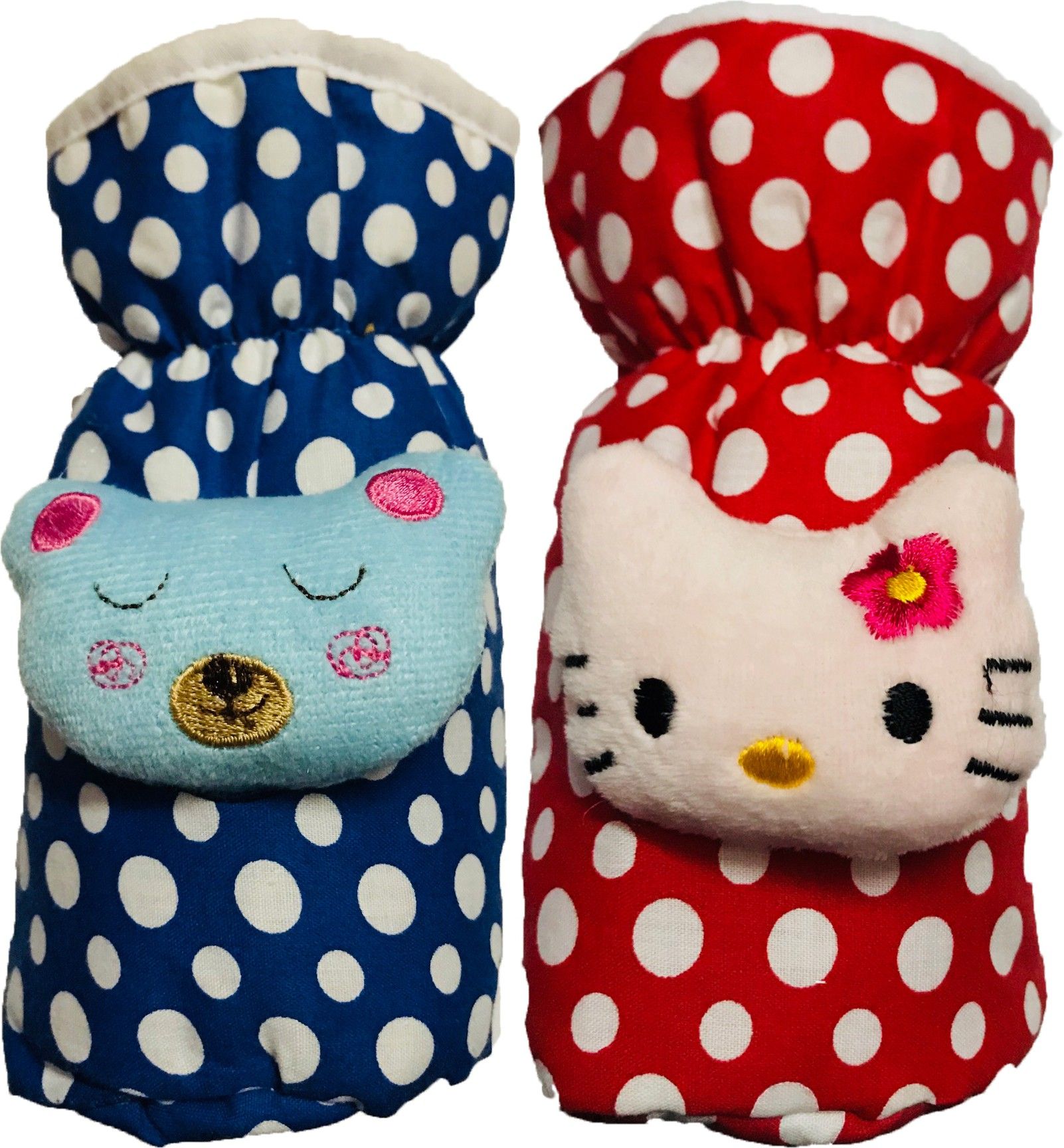 High Quality Daily use attractive Teddy Cotton Bottle Cover (Multicolor)
