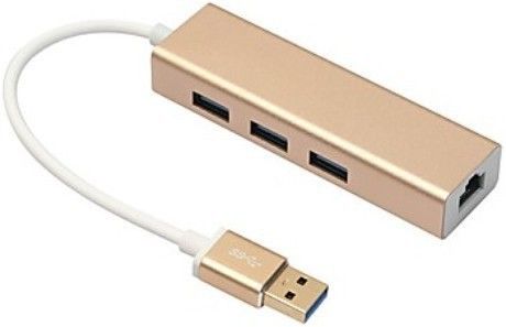 microware LAN Cable 0.05 m USB 3.0 to RJ45 Gigabit Ethernet Adapter+USB 3.0 HUB for Macbook-picture-21