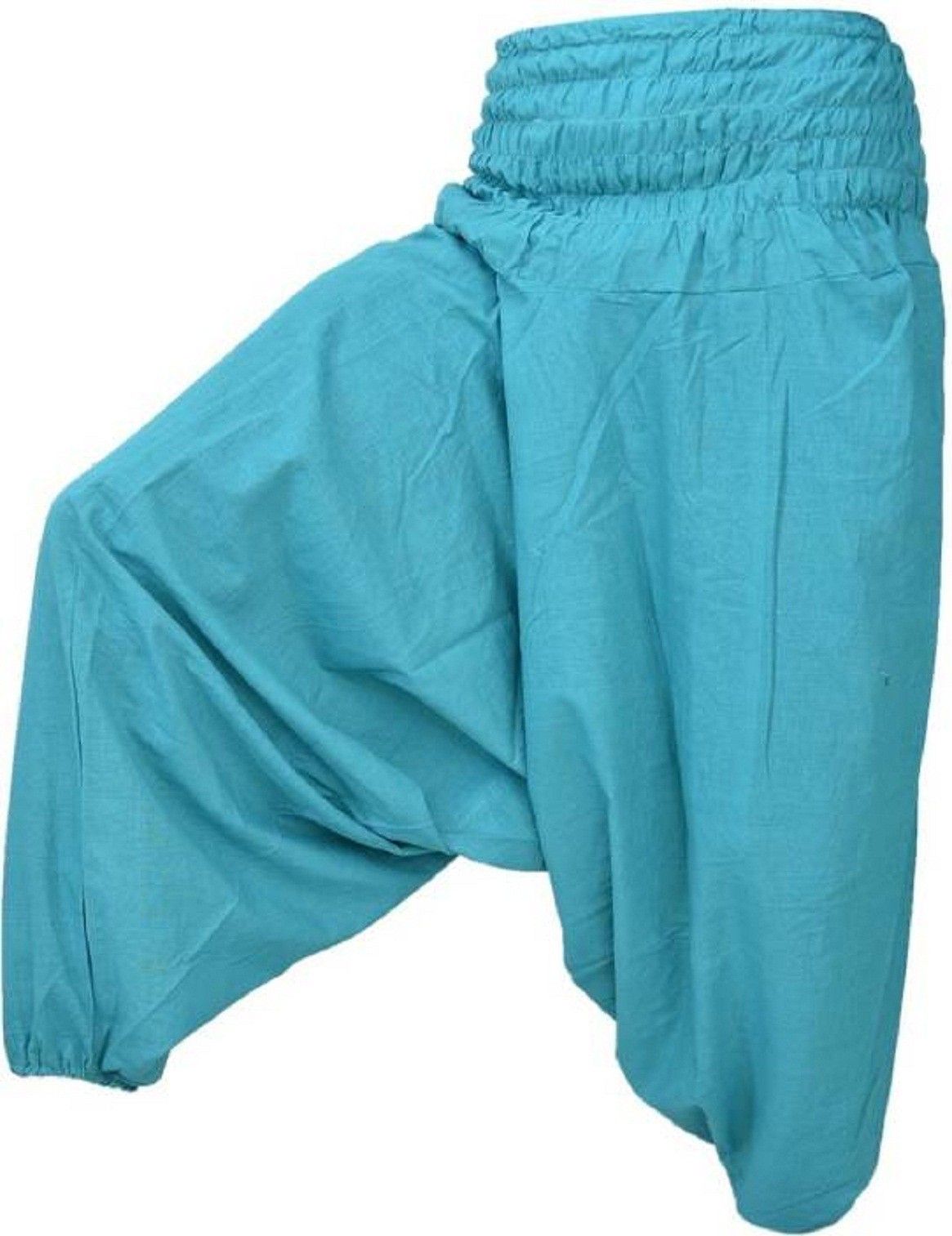 Solid Cotton Men Harem Pants-image-4