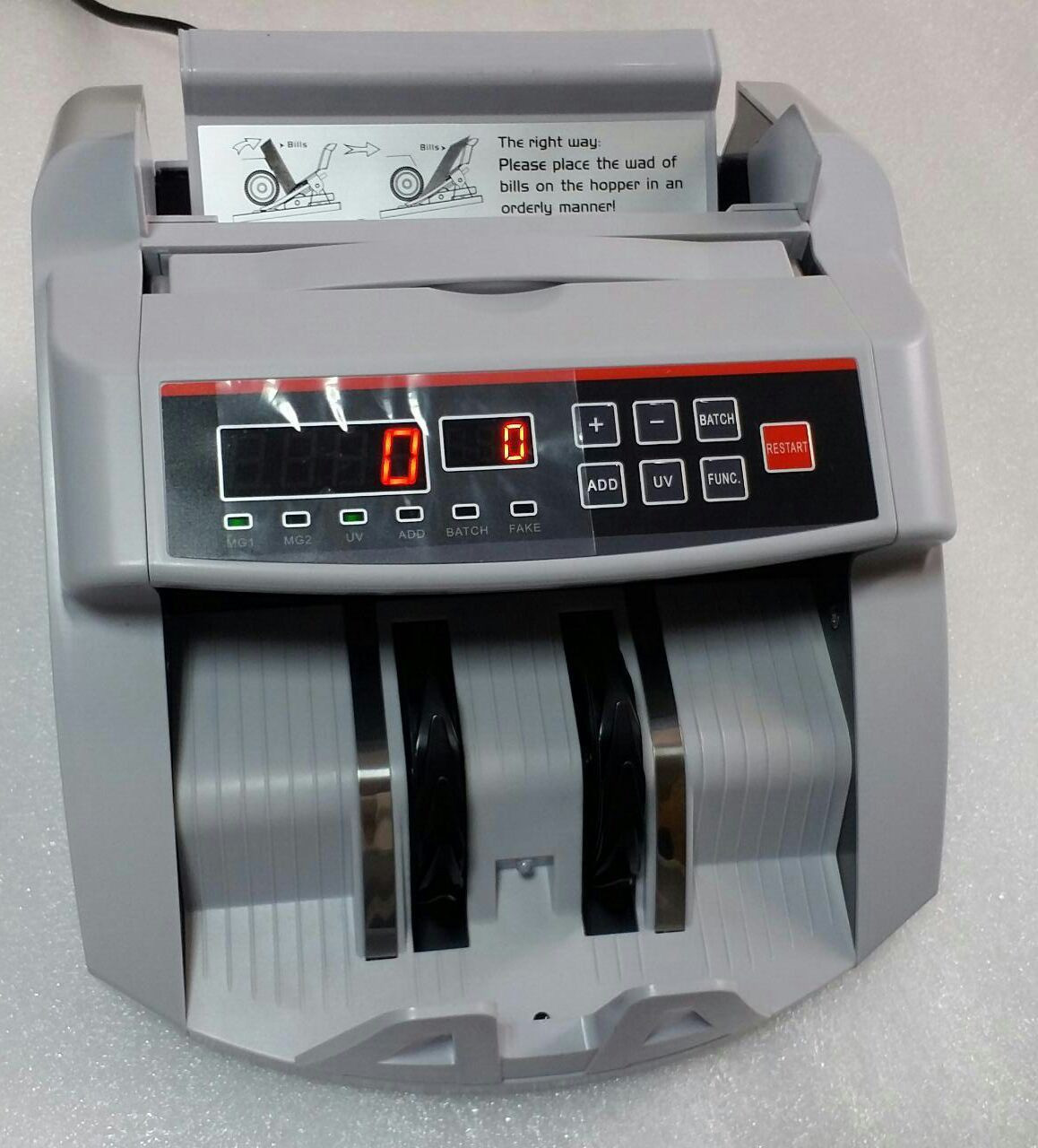 DRMS STORE CURRENCY COUNTING MACHINE LED DISPLAY DOUBLE MG WITH FAKE NOTE DETECTION Note Counting Machine image 1