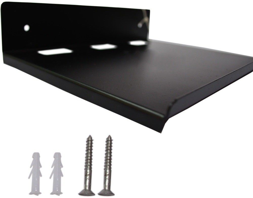 Set Top Box Stand/DVR Stand/DTH Stand/WIFI Router Stand/Set Top Box Wall Mount Shelf Bracket - Ideal For All Types Of Set Top Box Black Metal 24 Shelf Bracket-image-16