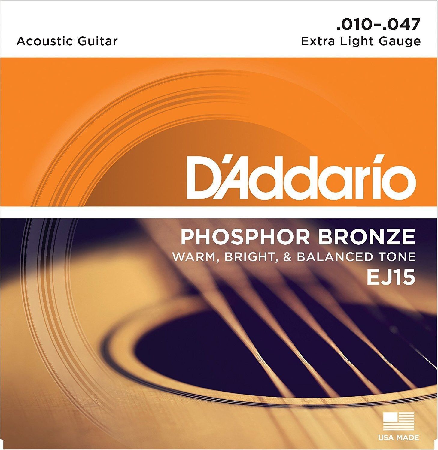 Acoustic EJ15 Phosphor Bronze Acoustic xtra Light, 10-47 BY CHENNAI MUSICALS Guitar String-image-37