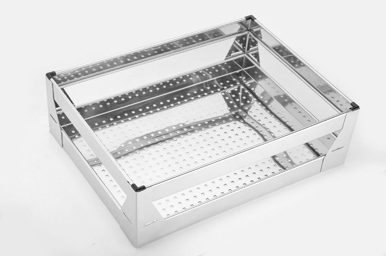 keepwell Stainless Steel Stainless Steel Plain Kitchen basket | Modular Kitchen basket | Kitchen trolley | Storage Basket For Kitchen Utensils (Size: 15x20x6 Inch) Storage Basket-picture-21