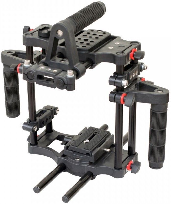 FILMCITY Power DSLR Camera Cage with Top and Side Handles and Quick Release for Video DSLR Sony Nikon Canon Panasonic (FC-CTH) Camera Rig-image-3